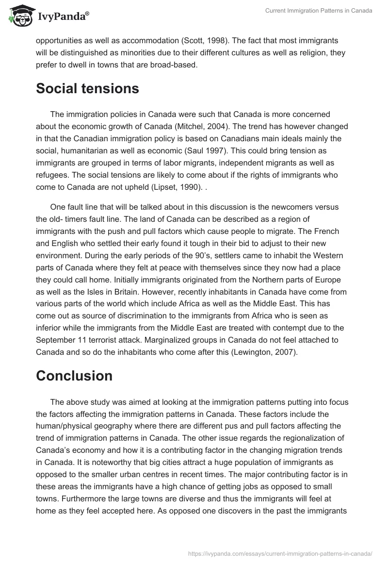 Current Immigration Patterns in Canada. Page 4