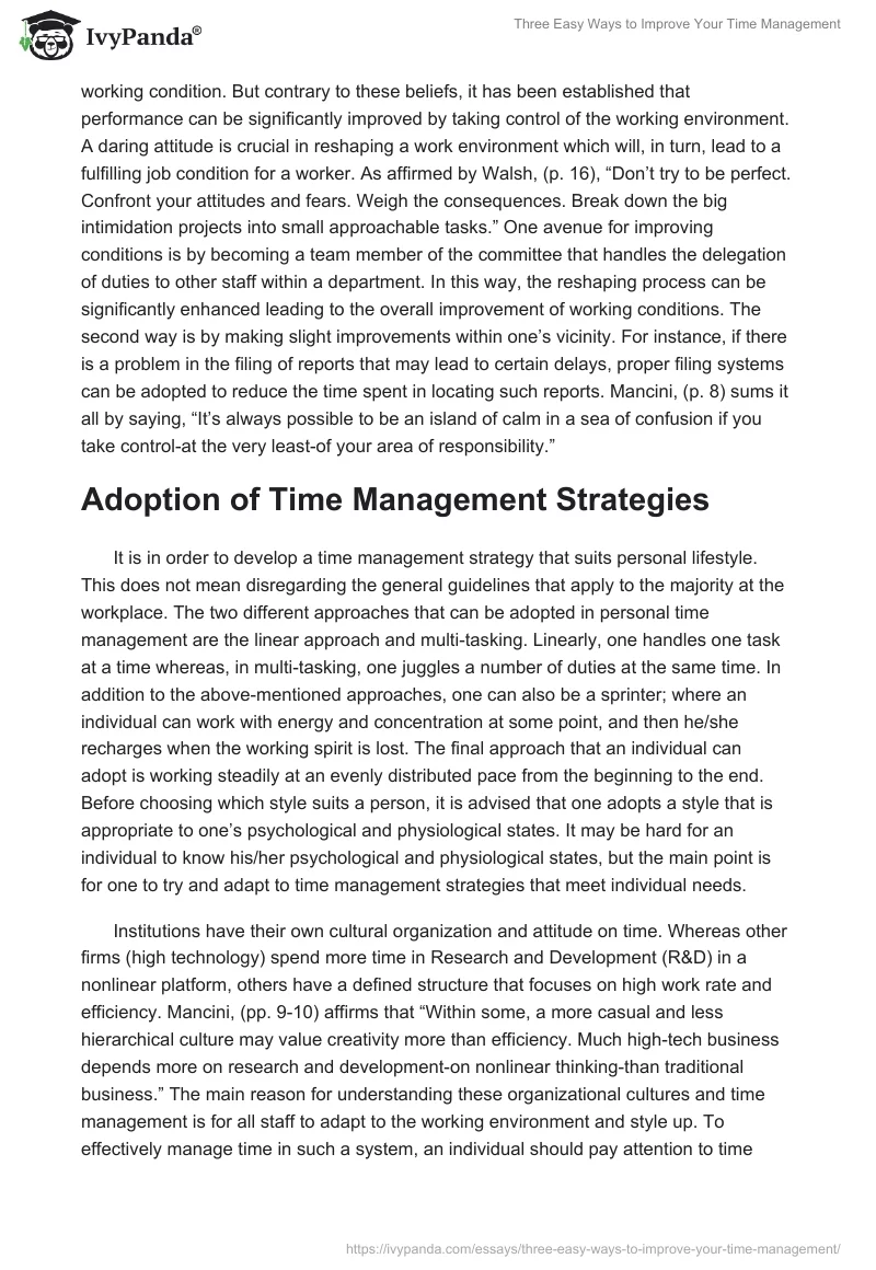 Three Easy Ways to Improve Your Time Management. Page 2