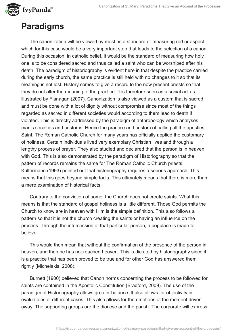 Canonization of St. Mary: Paradigms That Give an Account of the Processes. Page 2