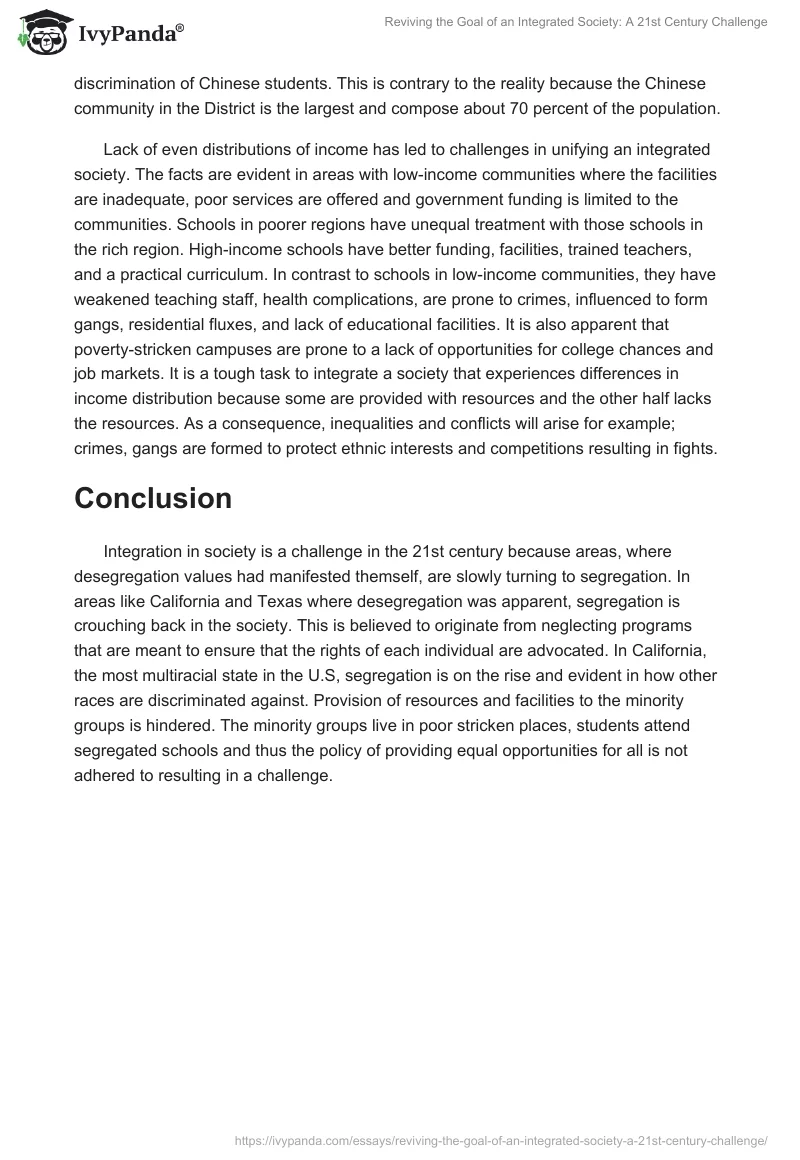 Reviving the Goal of an Integrated Society: A 21st Century Challenge. Page 2