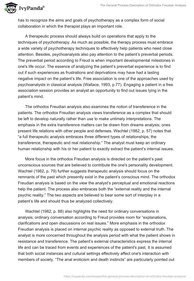 The General Process Description of Orthodox Freudian Analysis. Page 2