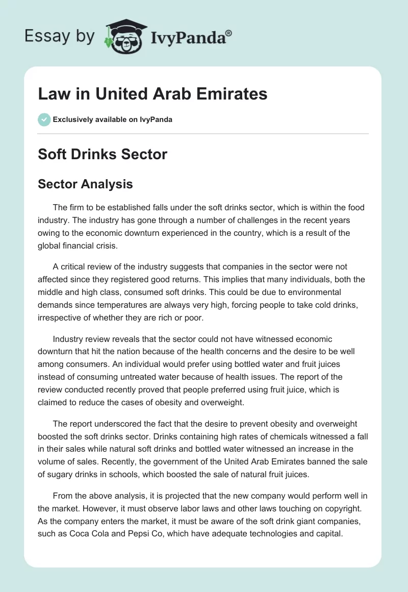 Law in United Arab Emirates. Page 1
