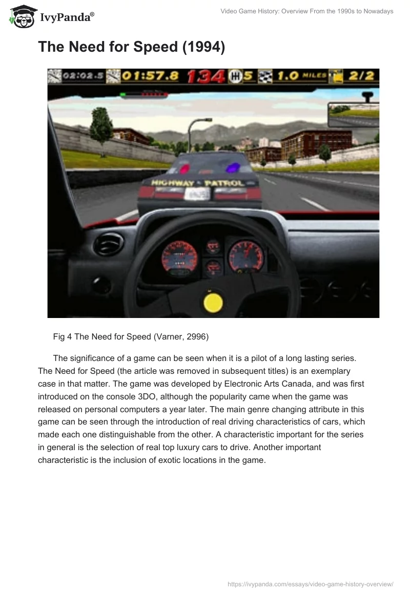Video Game History: Overview From the 1990s to Nowadays. Page 4