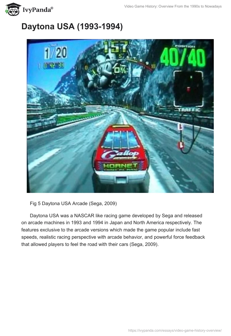 Video Game History: Overview From the 1990s to Nowadays. Page 5
