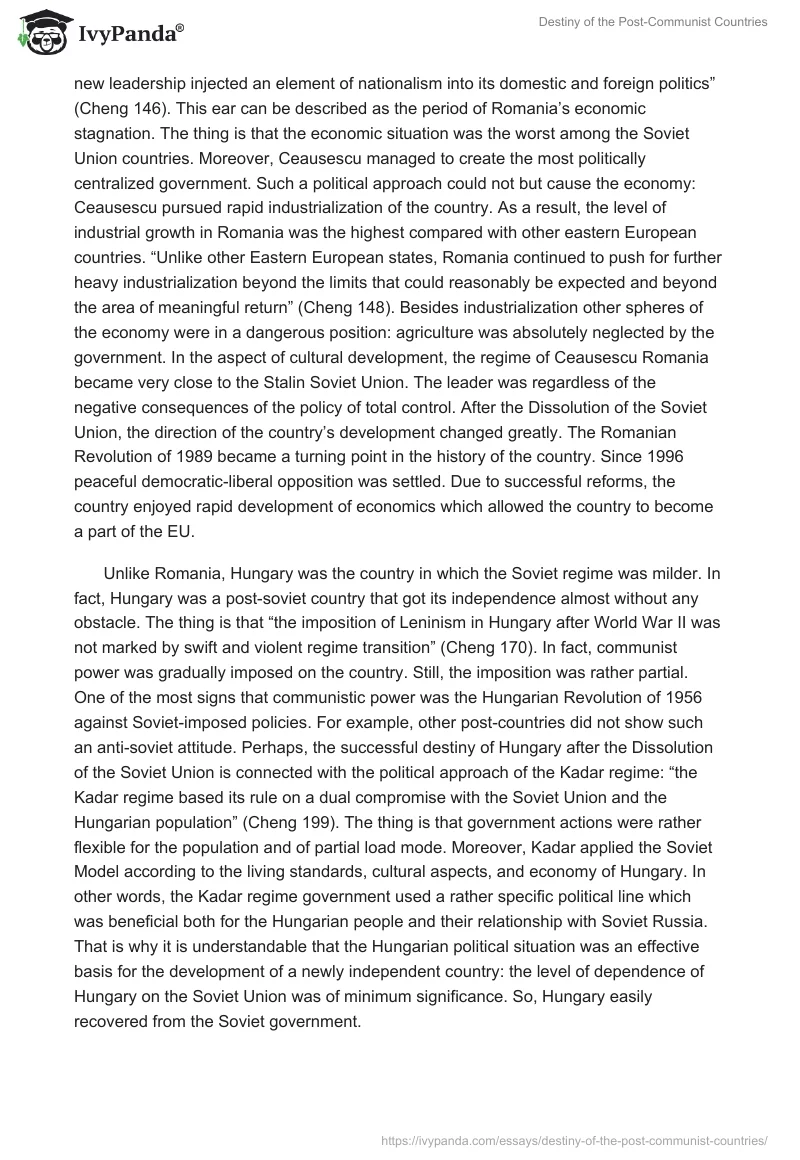Destiny of the Post-Communist Countries. Page 2