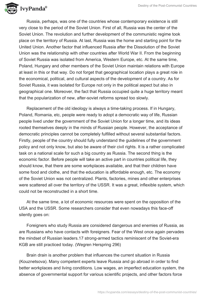 Destiny of the Post-Communist Countries. Page 3
