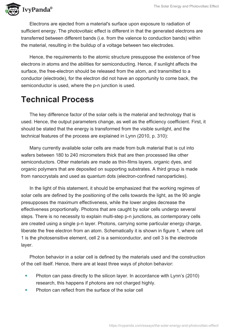 The Solar Energy and Photovoltaic Effect. Page 2