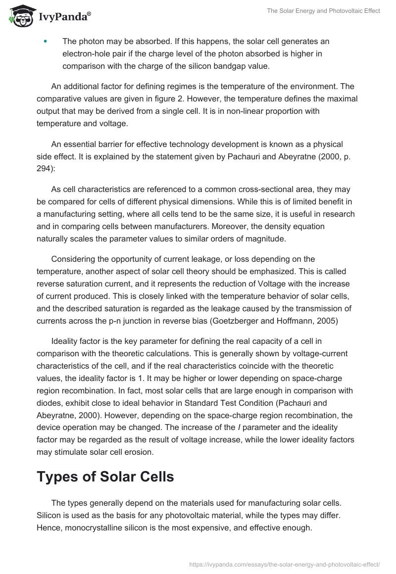 The Solar Energy and Photovoltaic Effect. Page 3
