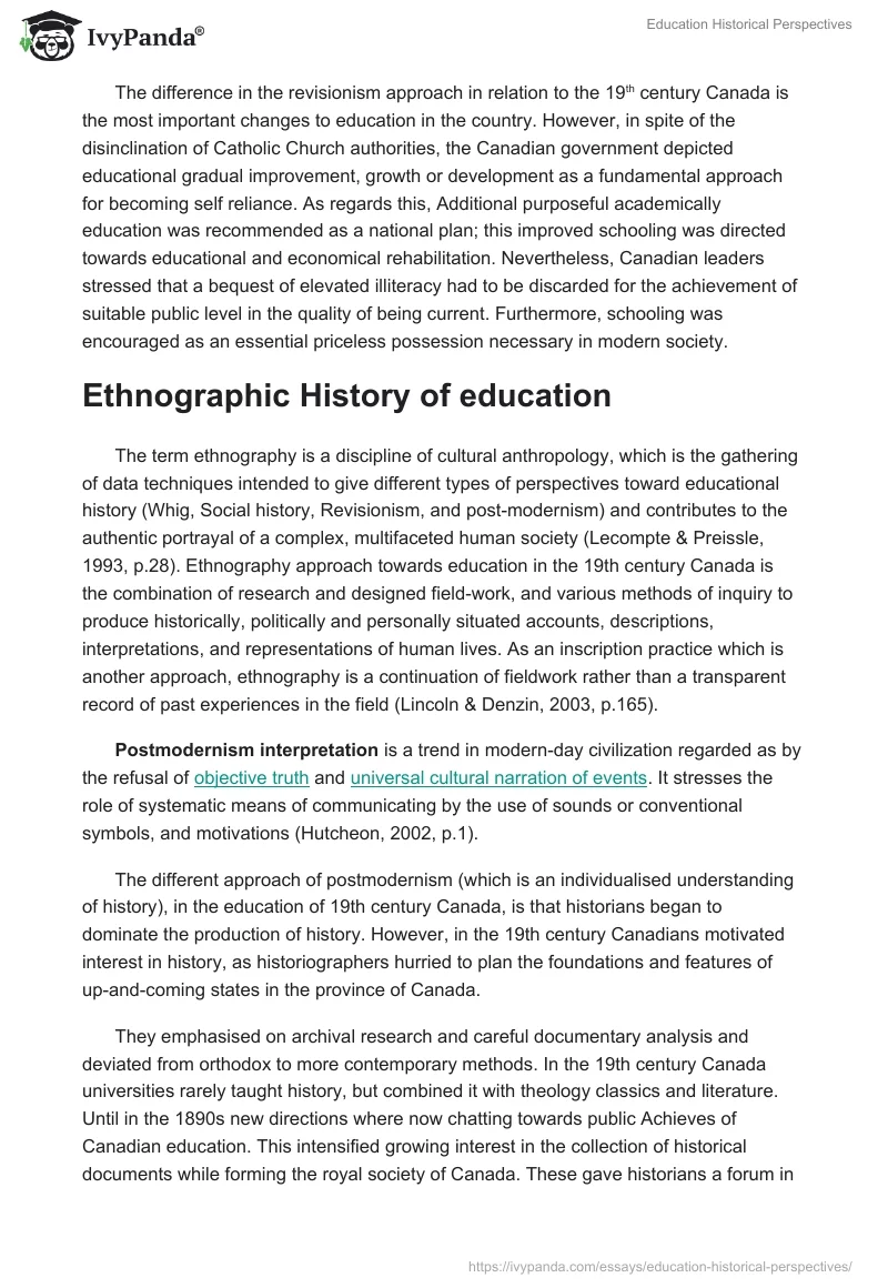 Education Historical Perspectives. Page 3