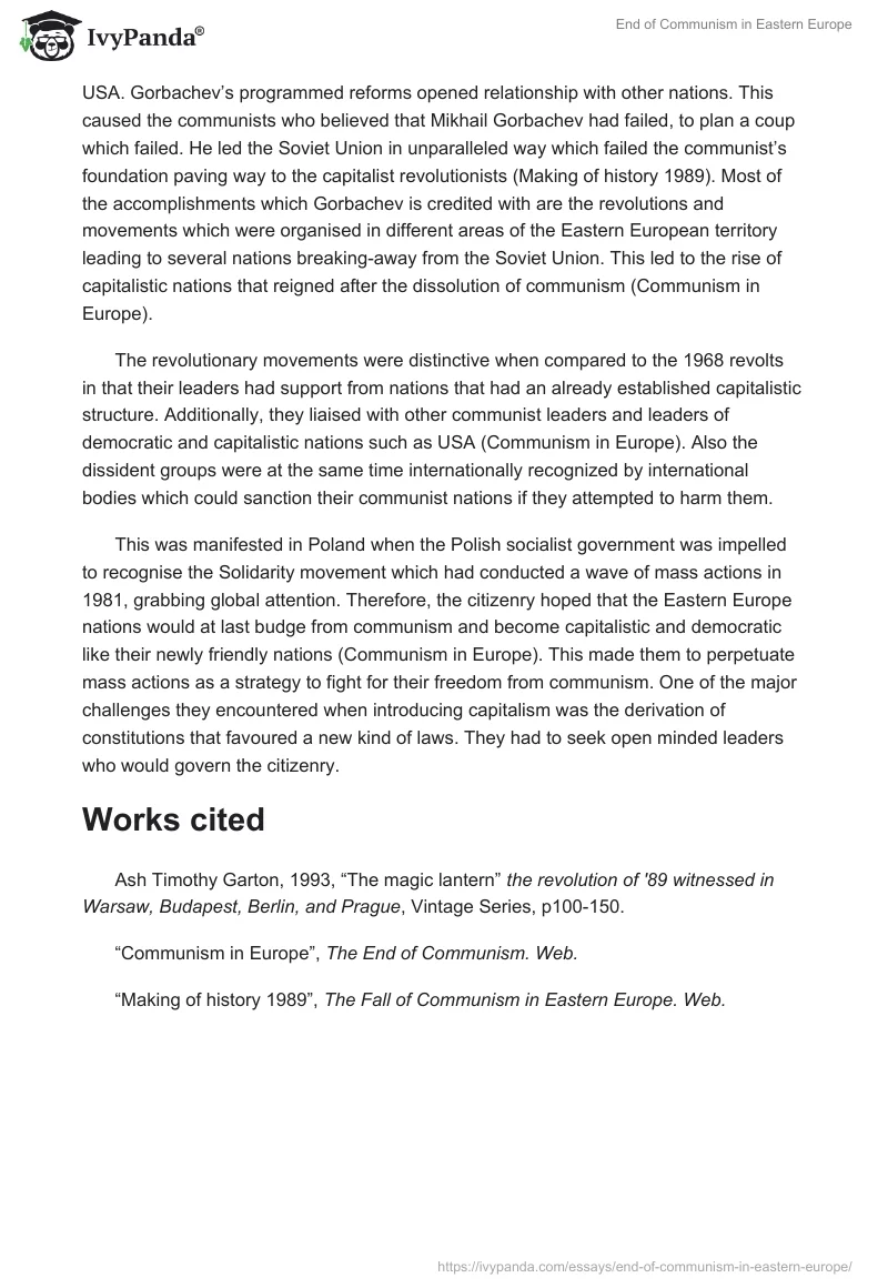 End of Communism in Eastern Europe. Page 3