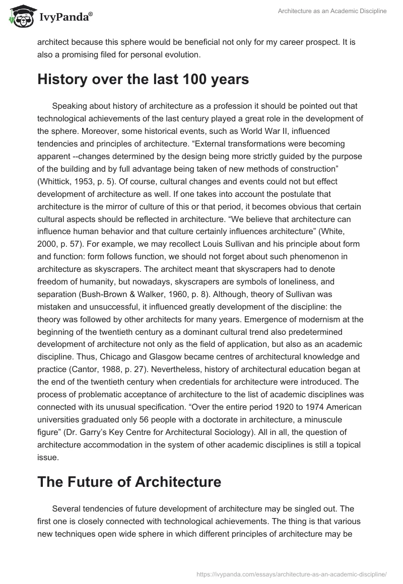Architecture as an Academic Discipline. Page 2