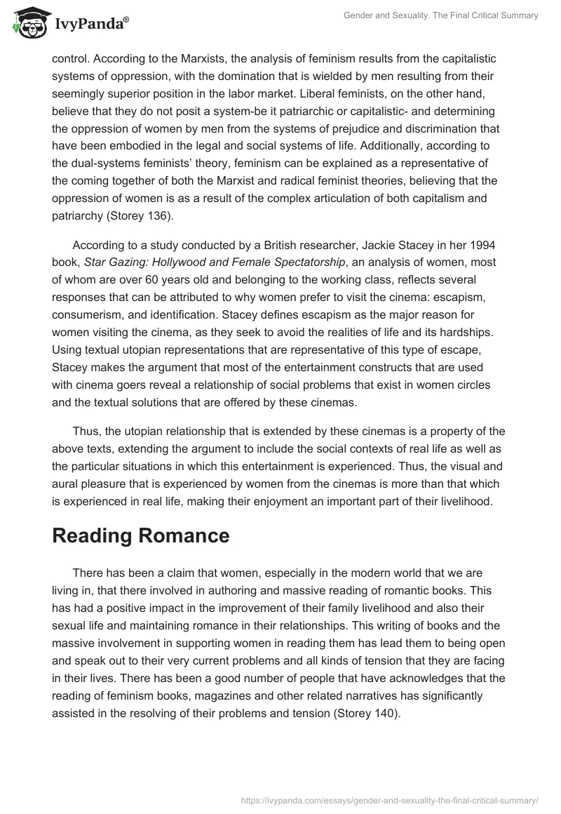 Gender and Sexuality. The Final Critical Summary. Page 3