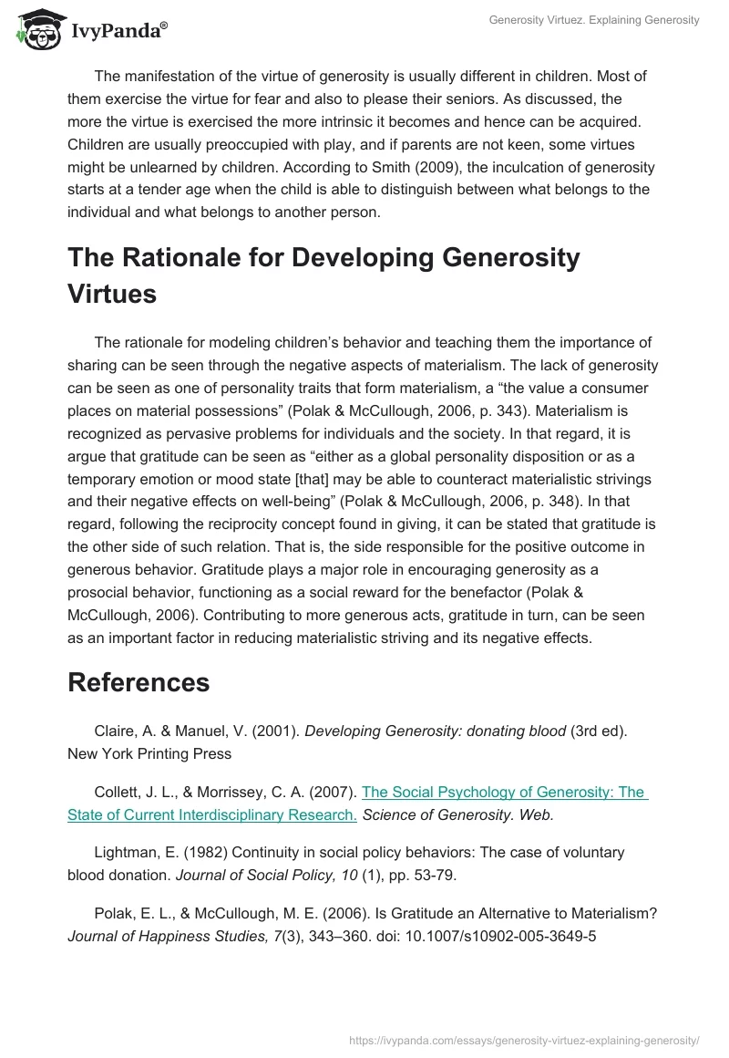 Generosity Virtuez. Explaining Generosity. Page 3
