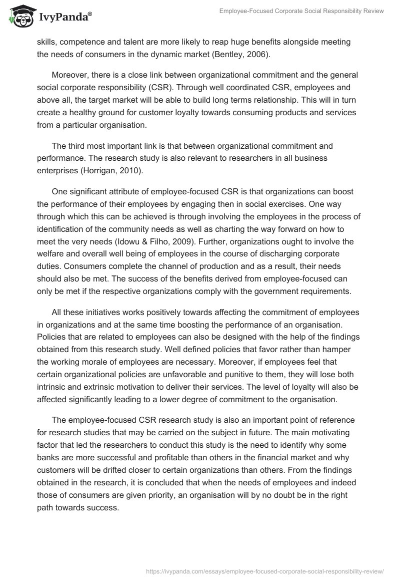 Employee-Focused Corporate Social Responsibility Review. Page 2