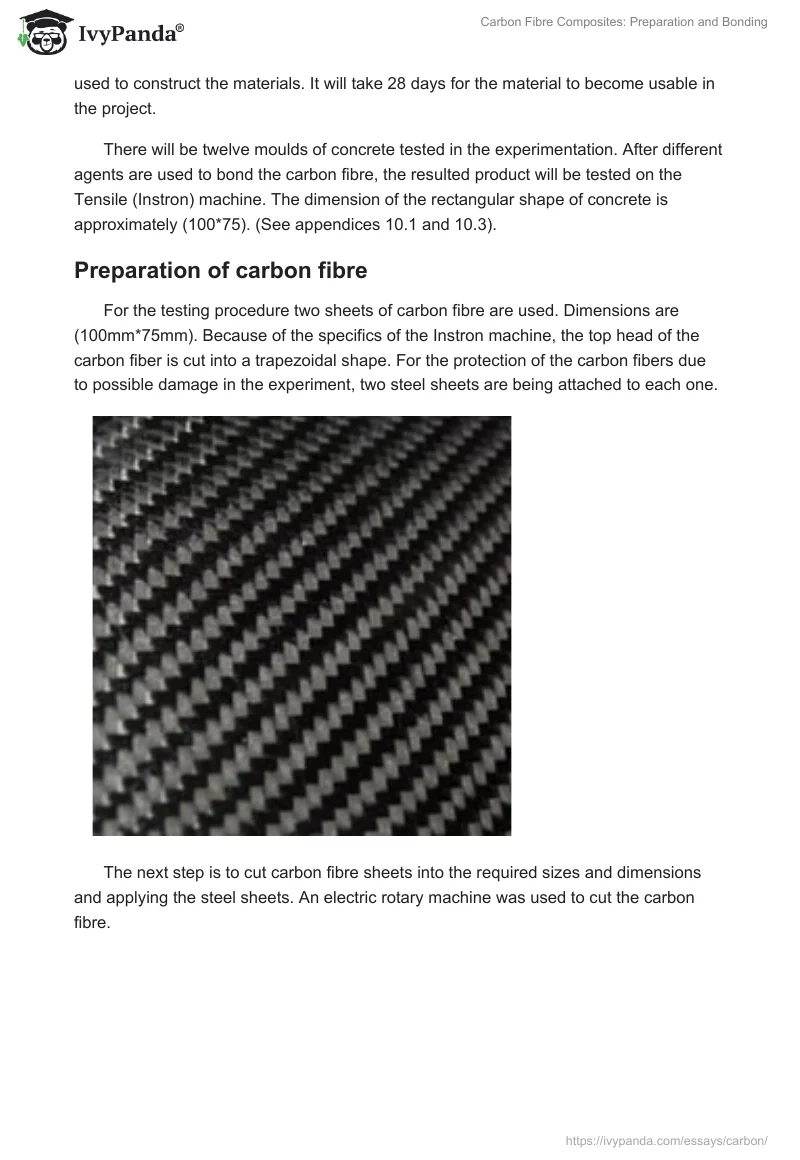 Carbon Fibre Composites: Preparation and Bonding. Page 3