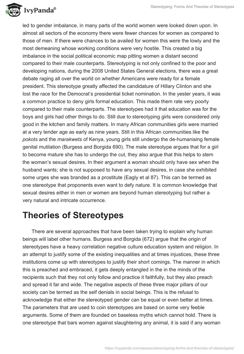 Stereotyping: Forms And Theories of Stereotypes. Page 2