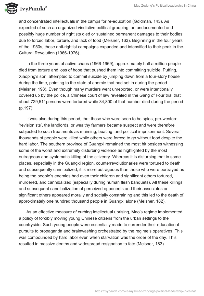 Mao Zedong`s Political Leadership in China. Page 2