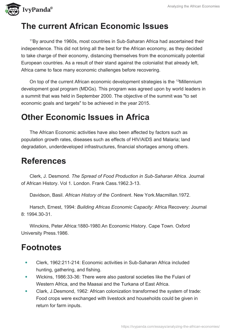 Analyzing the African Economies. Page 3