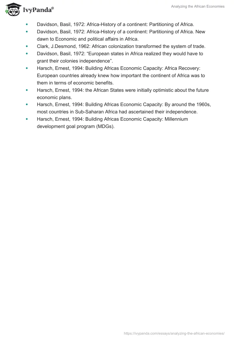 Analyzing the African Economies. Page 4