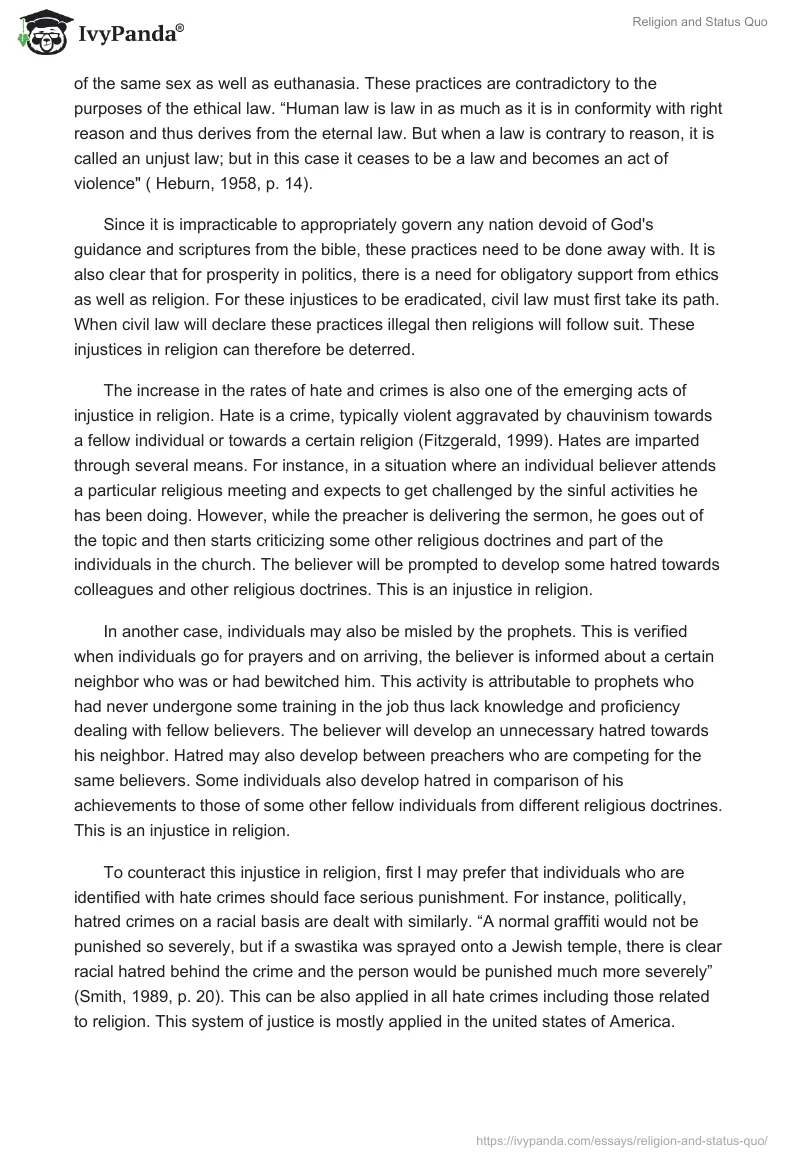 Religion and Status Quo. Page 3