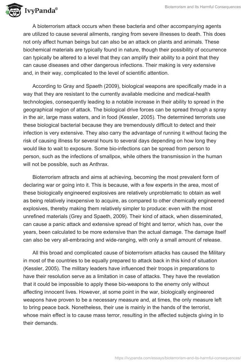 Bioterrorism and Its Harmful Consequences. Page 2