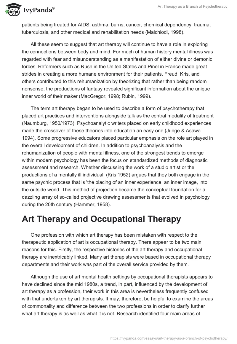 Art Therapy as a Branch of Psychotherapy. Page 4