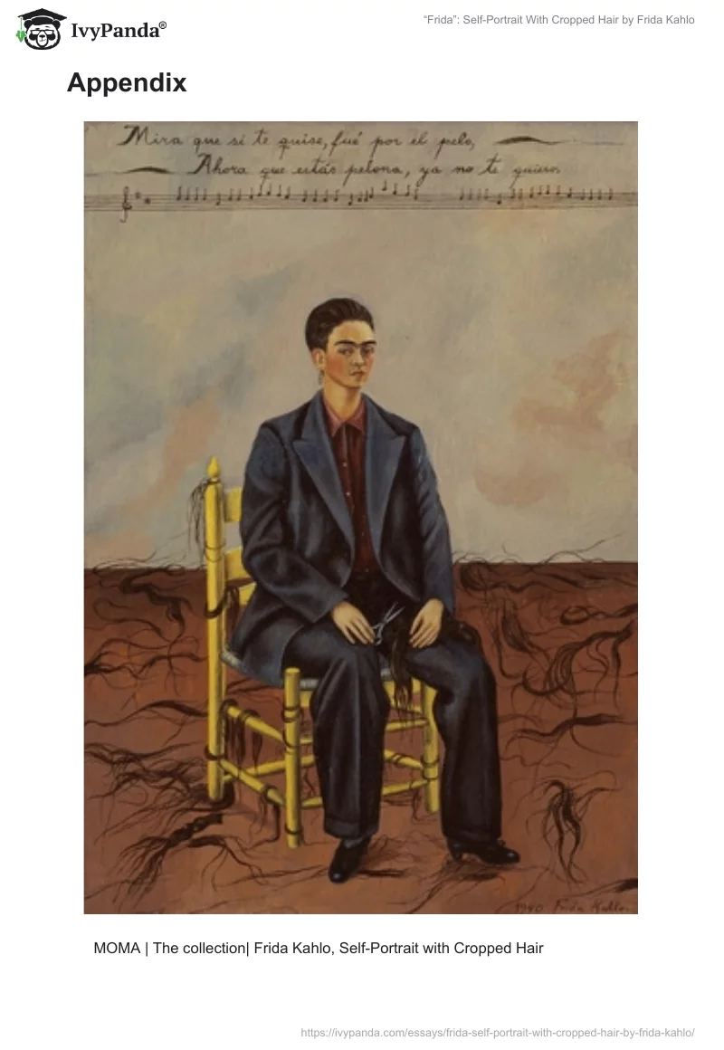 “Frida”: Self-Portrait With Cropped Hair by Frida Kahlo. Page 4
