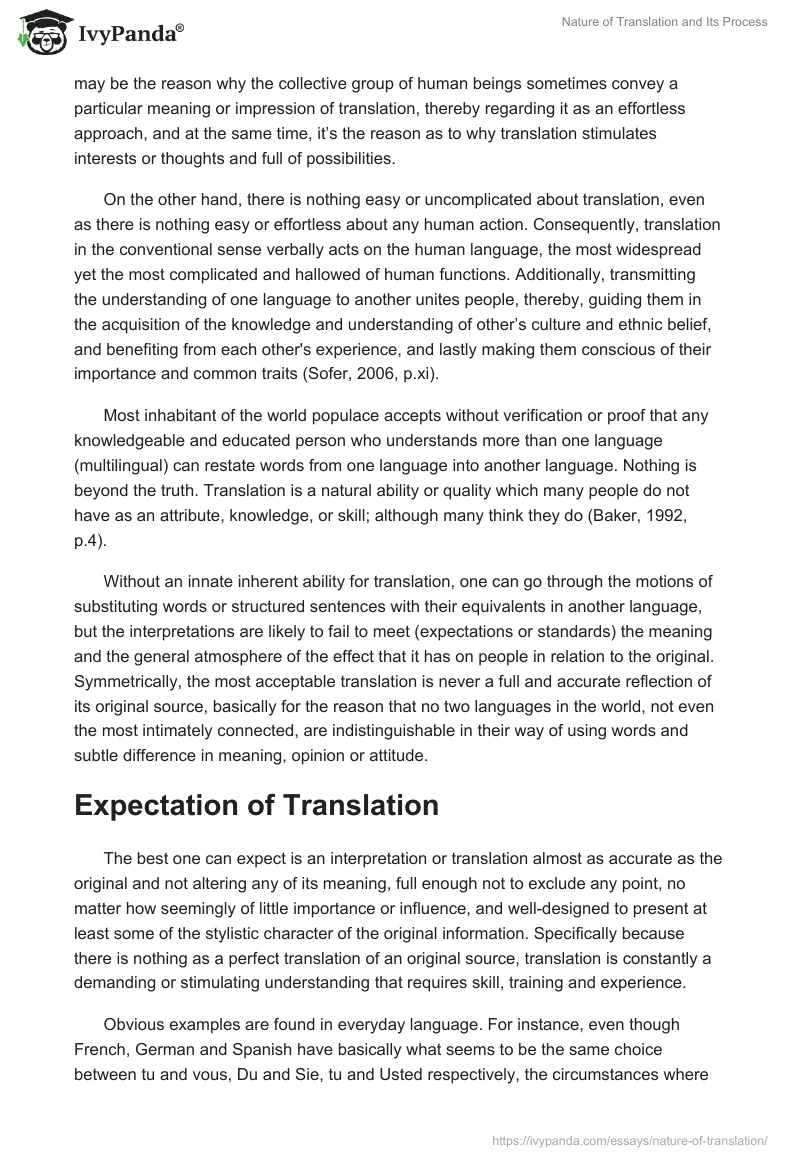 Nature of Translation and Its Process. Page 2