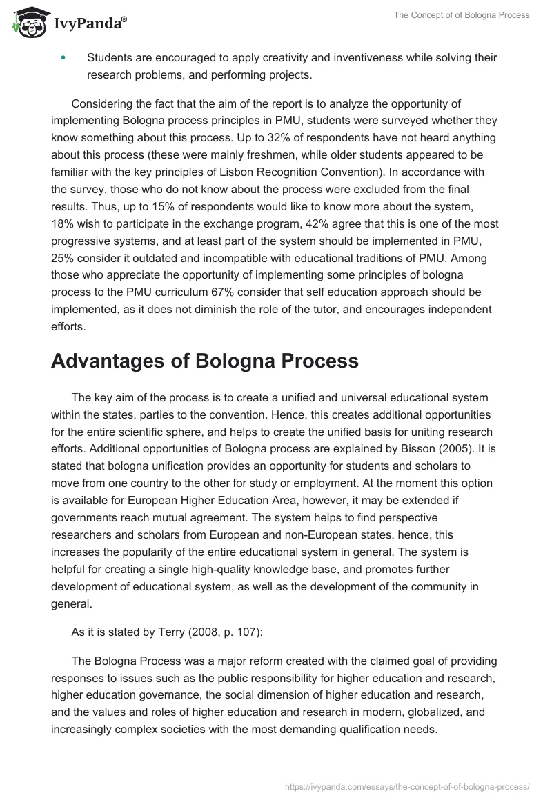 The Concept of of Bologna Process. Page 2