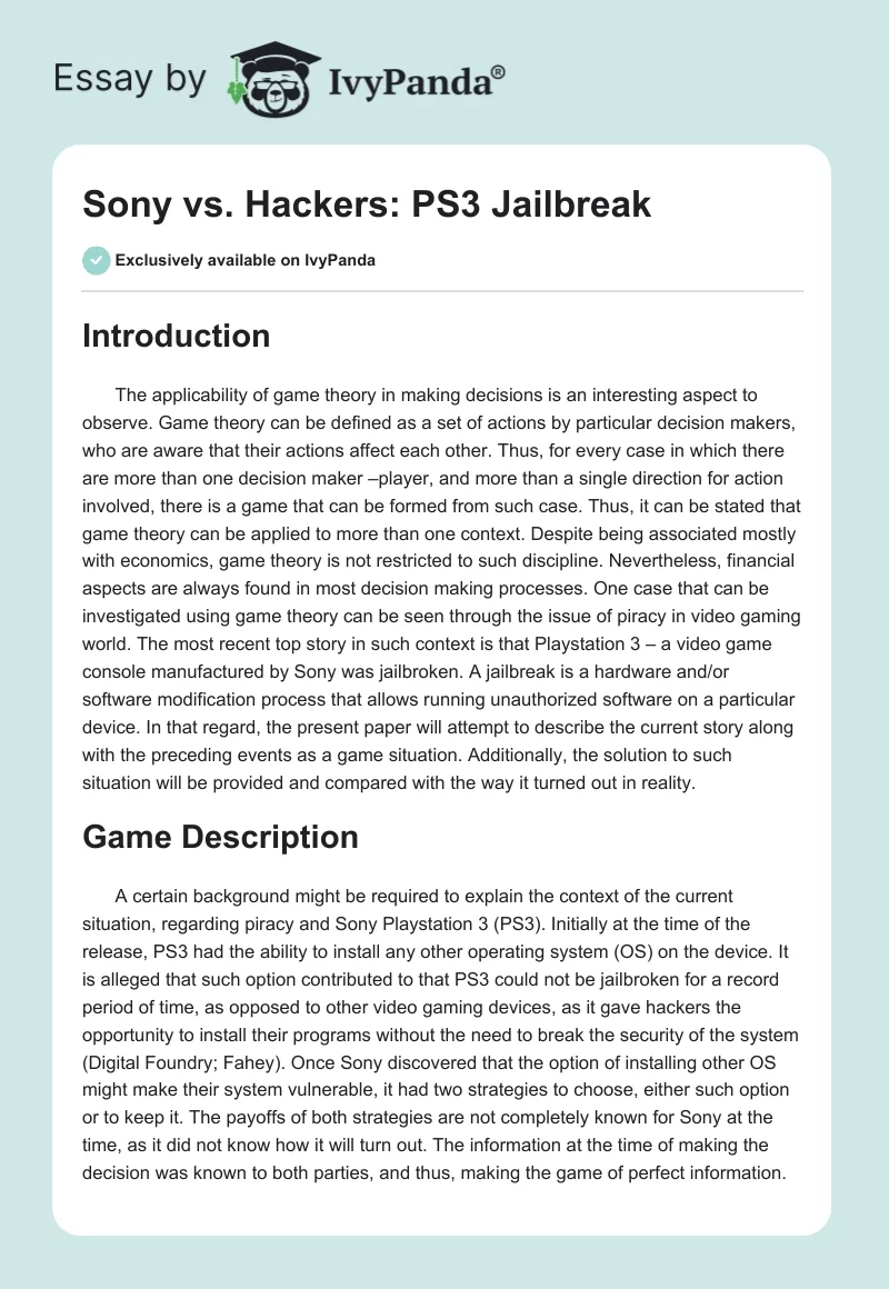 Sony vs. Hackers: PS3 Jailbreak. Page 1