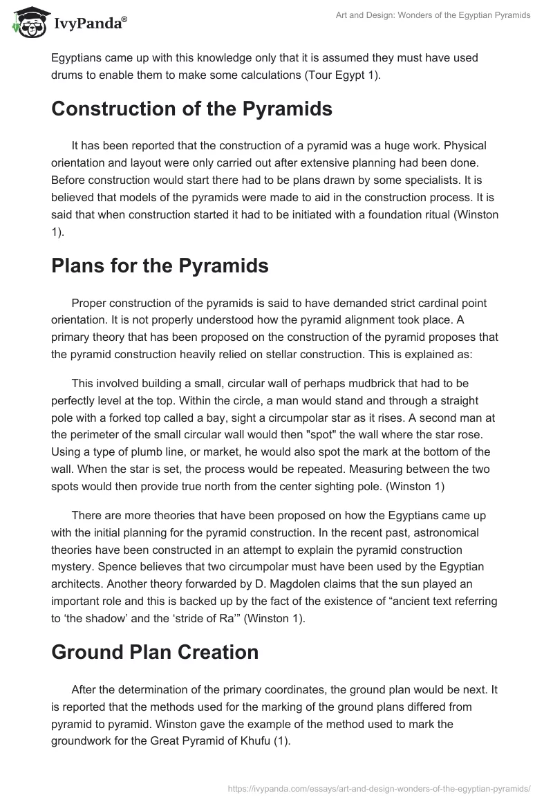 Art and Design: Wonders of the Egyptian Pyramids. Page 2
