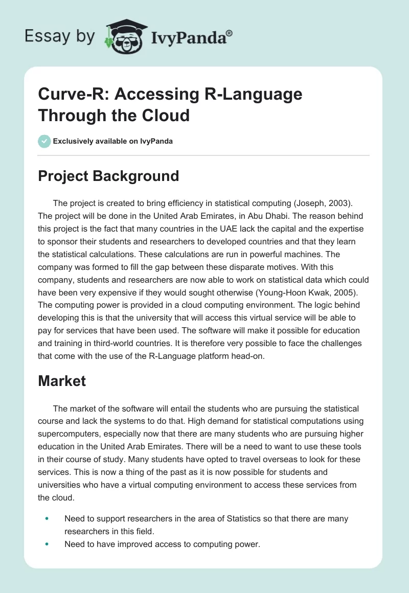 Curve-R: Accessing R-Language Through the Cloud. Page 1