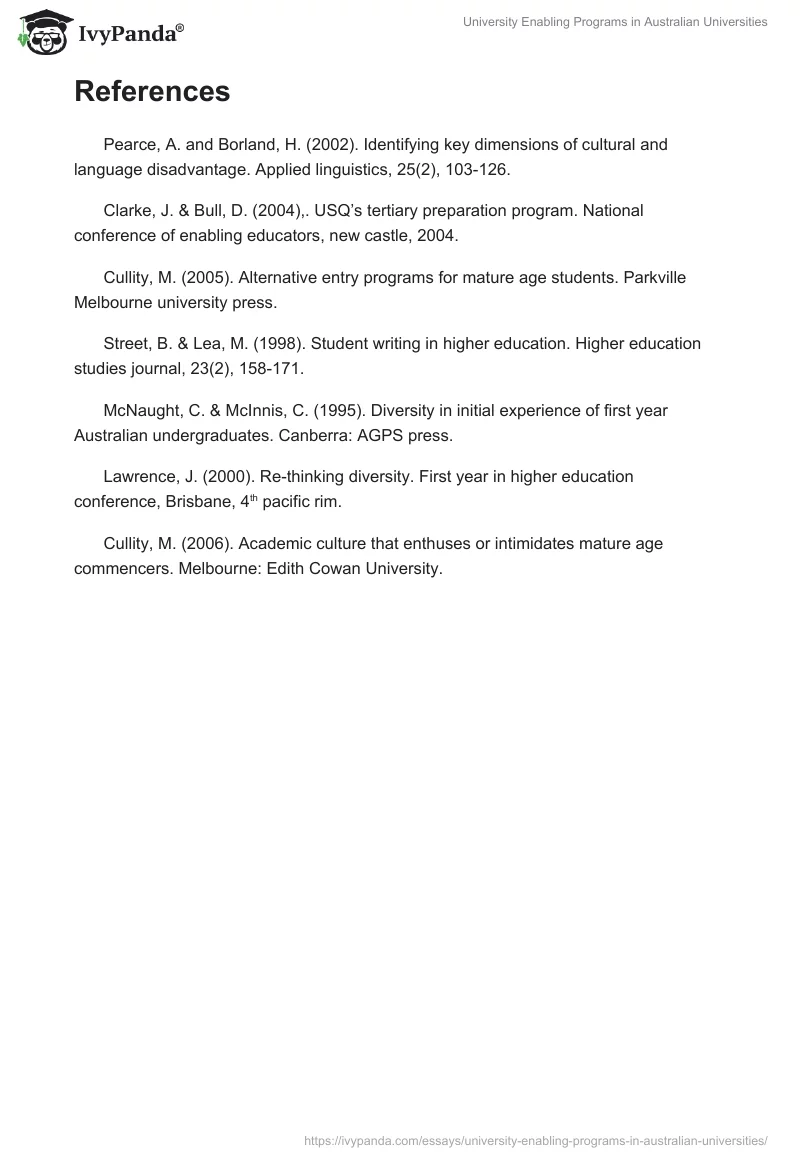 University Enabling Programs in Australian Universities. Page 4