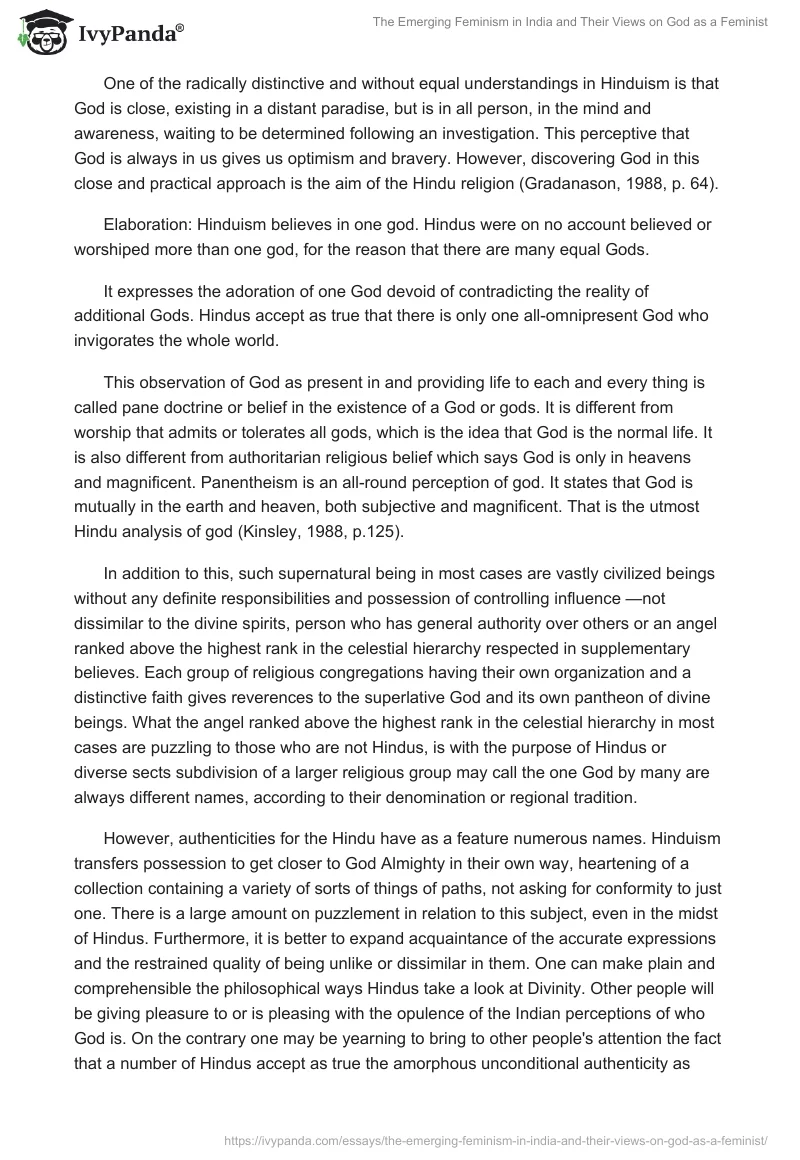 The Emerging Feminism in India and Their Views on God as a Feminist. Page 4