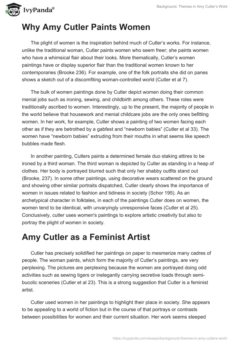 Background, Themes in Amy Cutler’s Work. Page 3