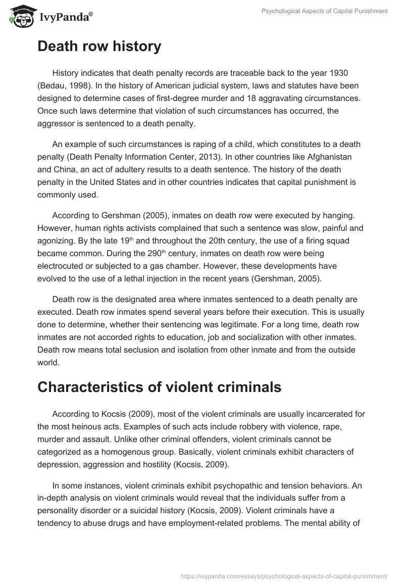 Psychological Aspects of Capital Punishment. Page 2