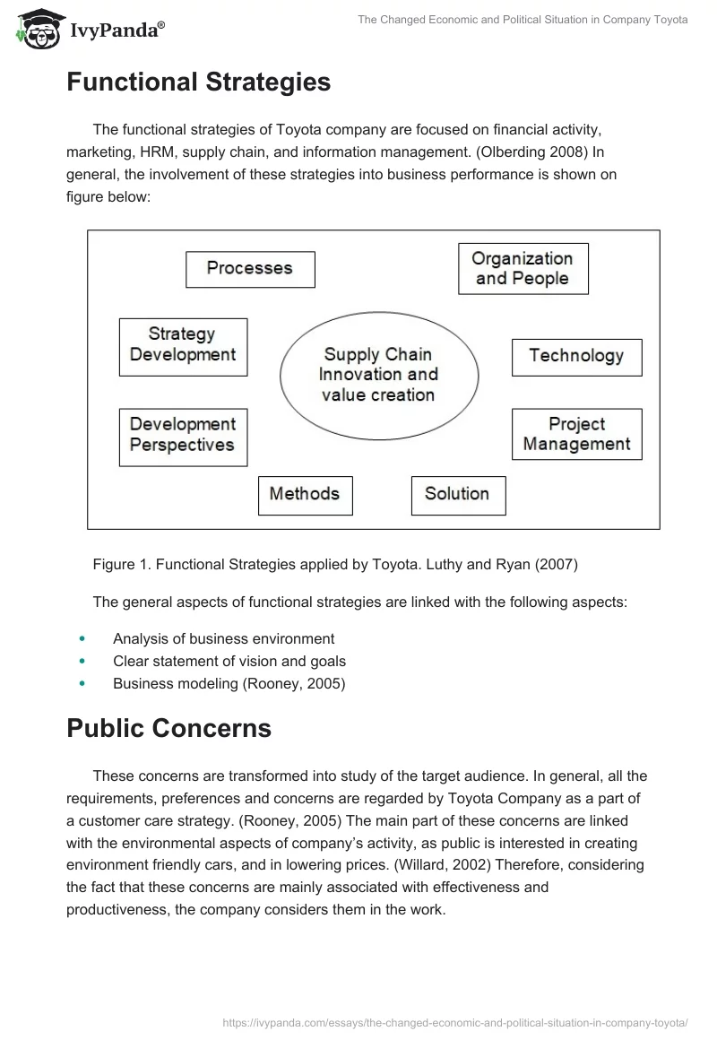 The Changed Economic and Political Situation in Company Toyota. Page 2
