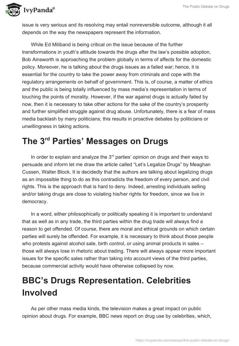 The Public Debate on Drugs. Page 3