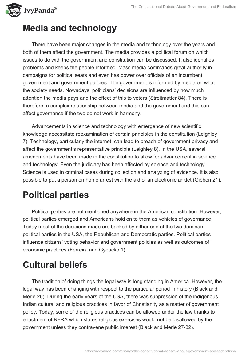 The Constitutional Debate About Government and Federalism. Page 2