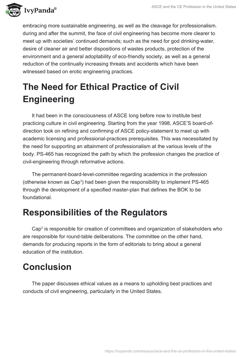 ASCE and the CE Profession in the United States. Page 2