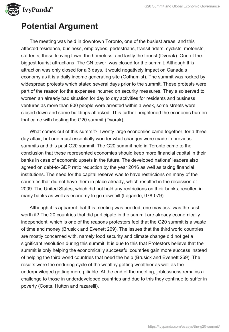 G20 Summit and Global Economic Governance. Page 3