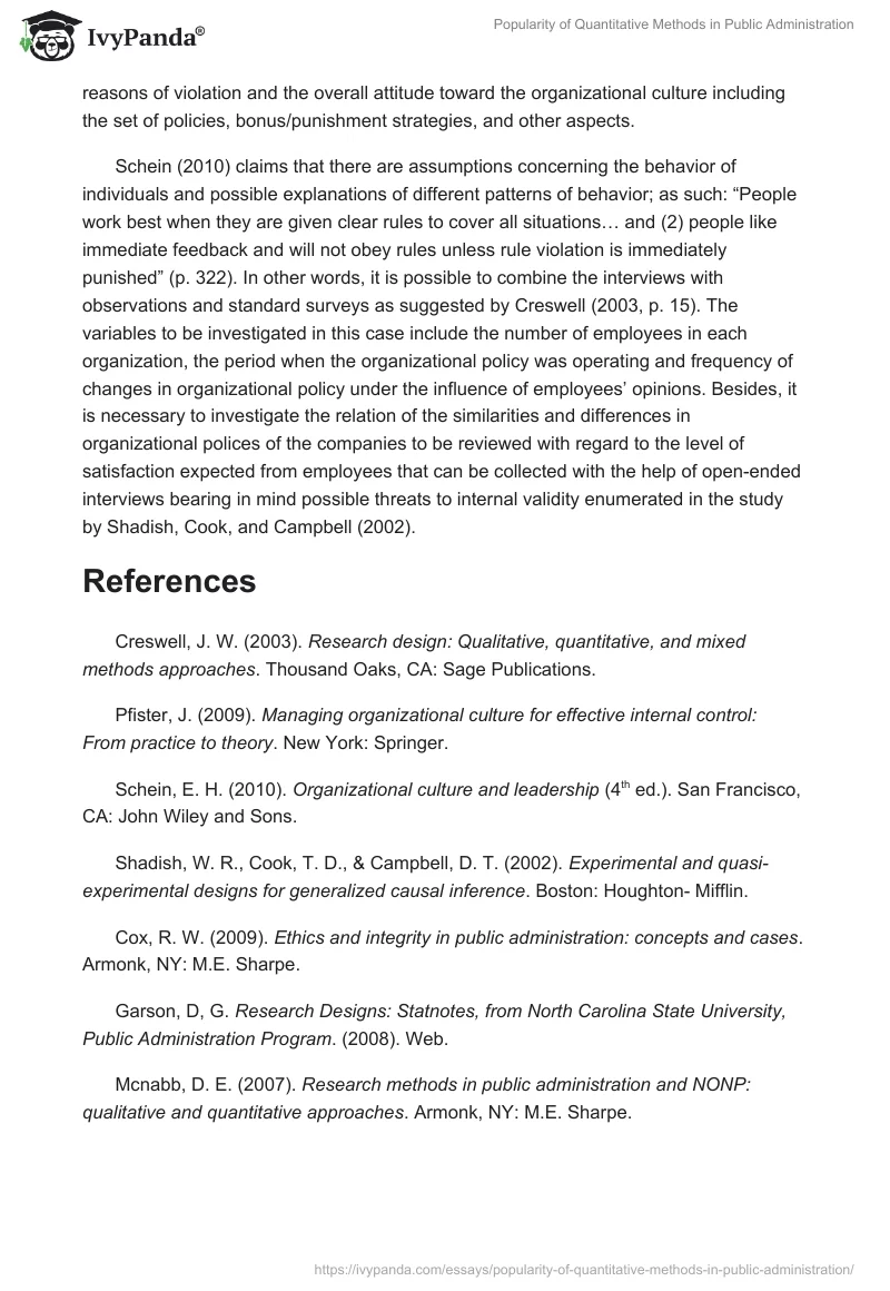 Popularity of Quantitative Methods in Public Administration. Page 3