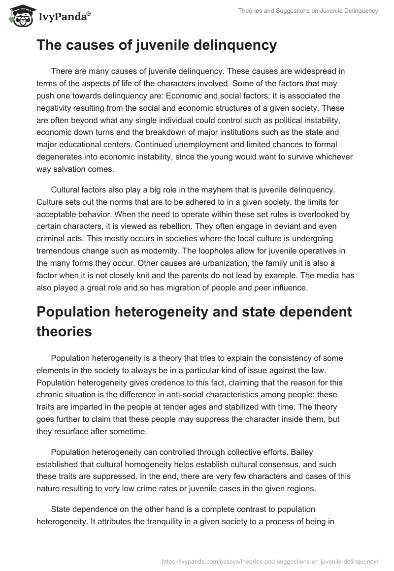 Theories and Suggestions on Juvenile Delinquency. Page 3