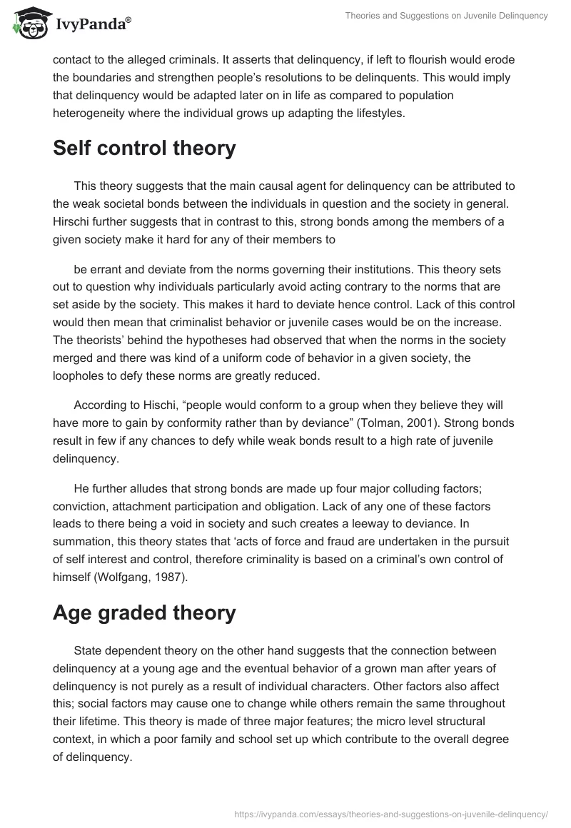 Theories and Suggestions on Juvenile Delinquency. Page 4