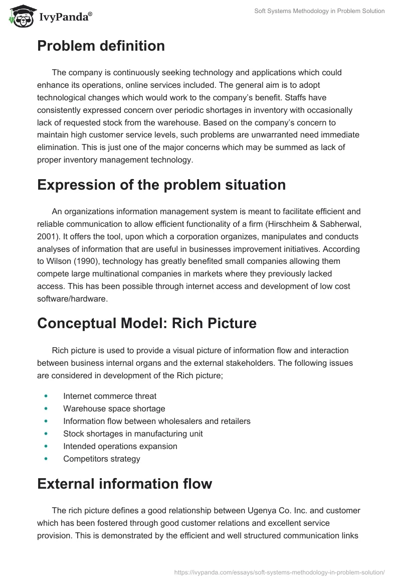 Soft Systems Methodology in Problem Solution. Page 3