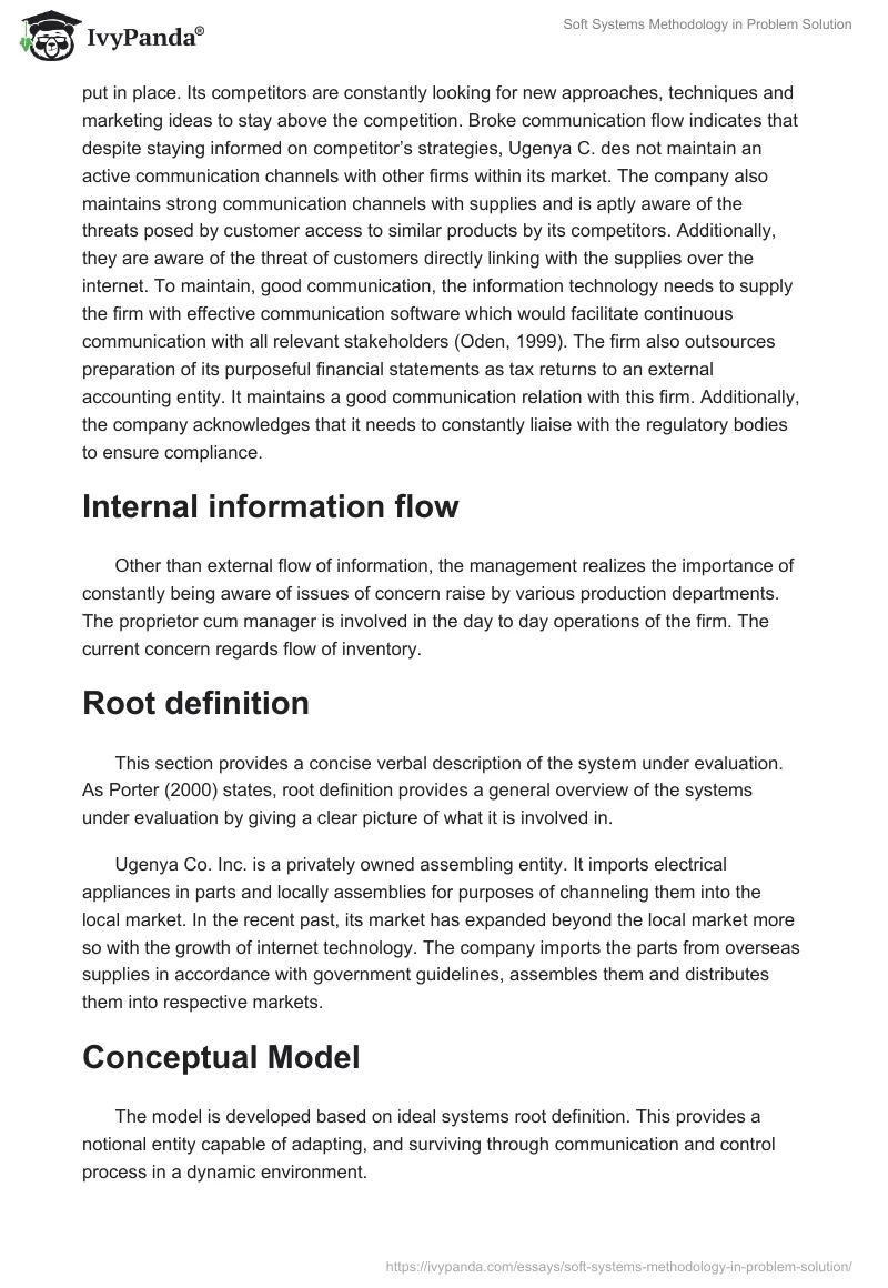 Soft Systems Methodology in Problem Solution. Page 4