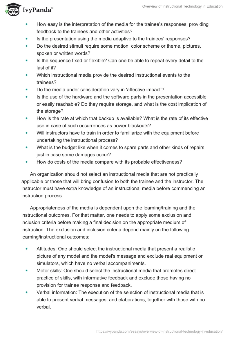 Overview of Instructional Technology in Education. Page 4