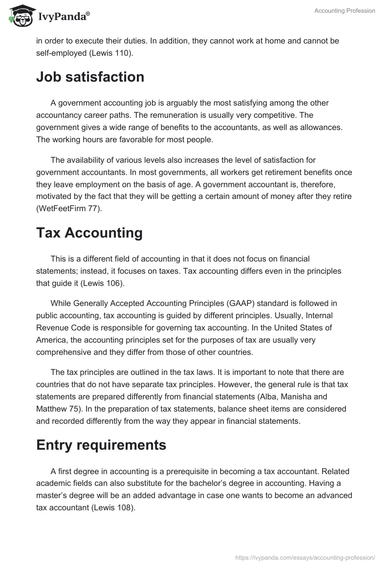 Accounting Profession. Page 5