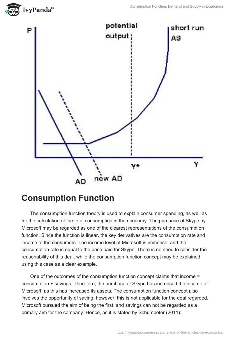 Consumption Function, Demand and Supply in Economics. Page 2