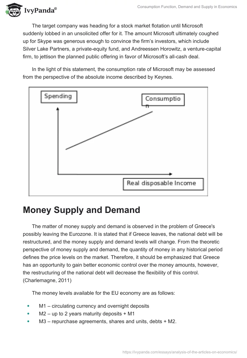 Consumption Function, Demand and Supply in Economics. Page 3